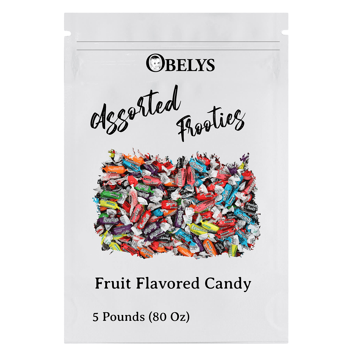 Assorted Tootsie Frooties Chewy Candy Variety Pack | 5 Pound (80 oz) | 10 Flavors Mix - Individually Wrapped Bulk Candy