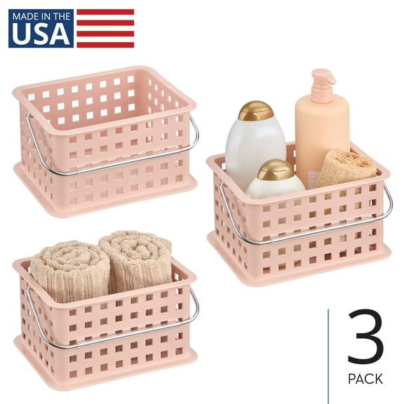 Small Stackable Shower Caddy Basket for College Dorm or Bathroom - Shower Tote for Shampoo or Body Wash, Made in USA