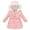 Pink, variant on Girls' Long Puffer Jacket Thickened Overcoat Winter Coat with Faux Fuzzy Lined Hood Waterproof Heavy Parka Warm Black for Size 7-8 Years