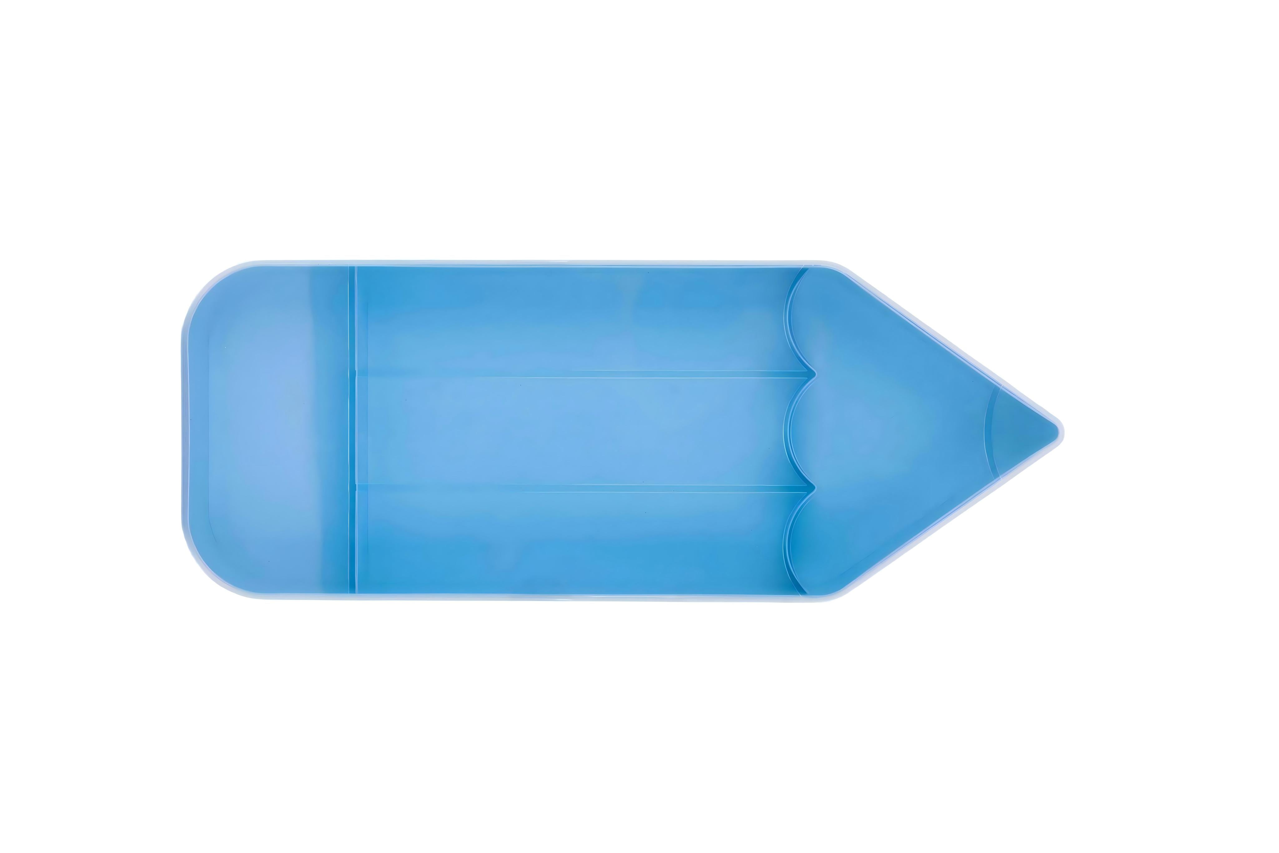 Pen+Gear Pencil-Shaped Storage Container, Blue, 15.5" x 6"