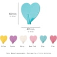 thumbnail image 5 of Ganchos de pared decorativos en forma de corazón, paquete de 6, (rosa) fuerte gancho de pared adhesivo de acero inoxidable para el hogar, cocina, baño, oficina brillar Electrónica, 5 of 5