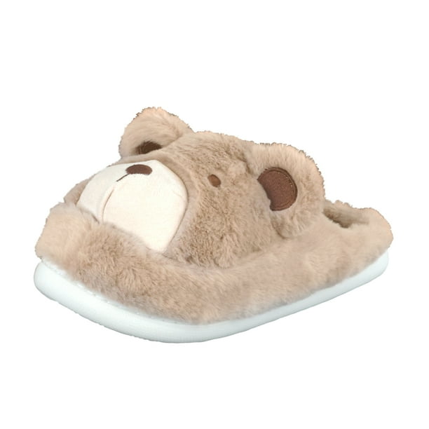 Pantuflas para Hombre y Mujer Comodas Suaves y Calidas Zapatillas de Oso  Peluche de Decanso para Casa Ideal para Invierno y Clima Frio