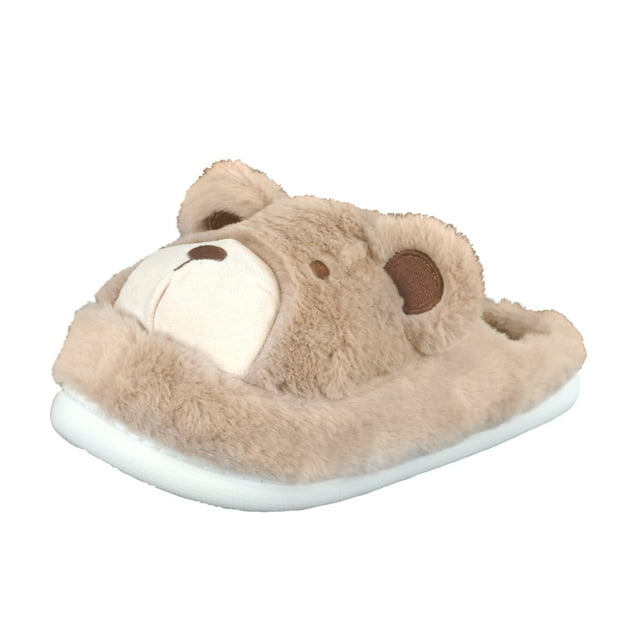 Pantuflas para Hombre y Mujer Comodas Suaves y Calidas Zapatillas de Oso Peluche de Decanso para Casa Ideal para Invierno y Clima Frio