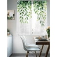 thumbnail image 4 of Eucalyptus Leaf Sheer Curtains 72 Inch Length 2 Panels Set, Spring Green Botanical Leaves Aesthetic Voile Window Treatment Rod Pocket Curtains Sheers Drapes for Bedroom/Living Room/Kitchen 52"x72"x2, 4 of 7