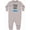 AC-Heather Grey, variant on Crawl Walk Swim Wave Design Baby Fleece Romper