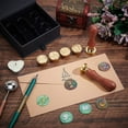 thumbnail image 3 of 1pc Scrapbook Brass Wax Seal Stamp and Wood Handle sets Word Happy Birthday Golden 8.9x2.5cm Stamps: 25x14.5mm, 3 of 9