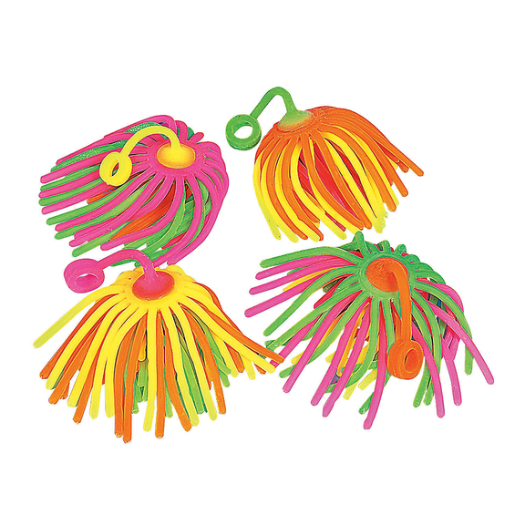 Neon Large Stretchy Noodle Yo Yo - Party Favors - 12 Pieces