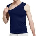 thumbnail image 3 of Naughtyhood Sleeveless T-shirts for Men Pullover Solid Color Outdoor Elastic Tight Without Marksr Solid Color V-Neck,M-XXXXXL, 3 of 6
