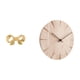thumbnail image 1 of Asa de mueble,Tirador de latón con forma de lazo para muebles o armario,Reloj de pared redondo,Reloj de pared de madera maciza para la decoración de la sala de estar,Reloj de pared de madera, 1 of 8