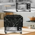 thumbnail image 5 of FOR U DESIGNS Black Marble Pattern Microwave Oven Cover Uv Protection Microwave Dust Covers Protector Portable Machine Protector Decorative in Home and Office-L, 5 of 8