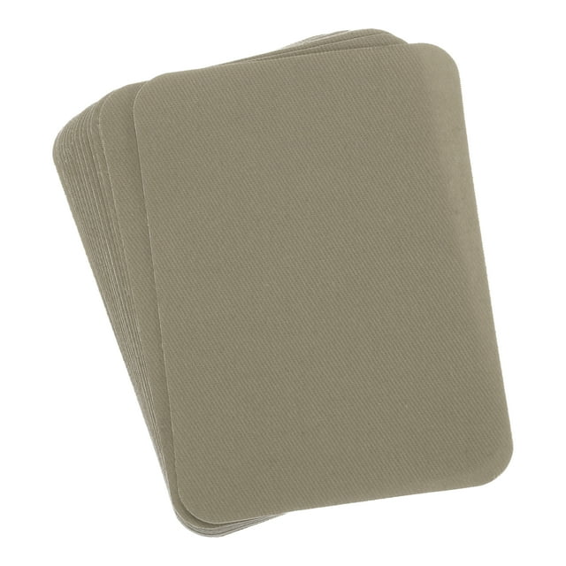 Uxcell 16Pcs Parche de planchar para reparación de tela 4.1"x3" para ropa (Caqui)