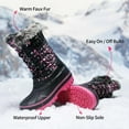 thumbnail image 3 of Dream Pairs Kids Boys & Girls Snow Boots Insulated Waterproof Winter Snow Boots KRIVER-1 BLACK/PINK Size 3, 3 of 6