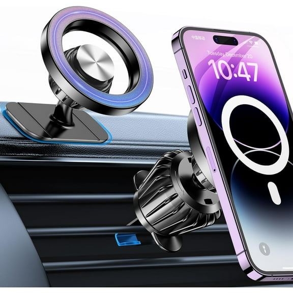 for Magsafe Car Mount【20 Strong Magnets】Magnetic Phone Holder for Car Phone Holder Mount Dash Mounted Holders Cell Phone Holders for Your Car Accessories for Women Men for iPhone 17 16 15 14