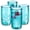 Blue, variant on Glaver's Drinking Glasses Set of 4, Vintage Italian Style – Elegant 20 Oz Clear Tumbler Glassware Set– Genuine Artisan-Made for, Refreshing Drinks, Beverages, Cocktails.