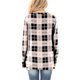 thumbnail image 3 of Jumpingount Camiseta de mujer Camiseta suelta de manga larga Blusa larga Top de cuello en V de otoño Prendas para la parte del cuerpo Tela escocesa de albaricoque S, 3 of 6