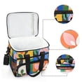 thumbnail image 6 of FORMRS Insulated Cooler Bag 24 Cans Capacity Soft Leakproof Lunch Box with Side Pockets, Abstract Plants, 6 of 7