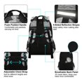 thumbnail image 4 of FORMRS Unisex Backpack Elementary School Travel Bookbag with Reflective Stripes, Black Moon, 4 of 7