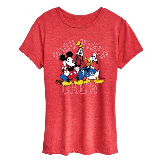Disney - Good Vibes Crew - Women's Short Sleeve Graphic T-Shirt