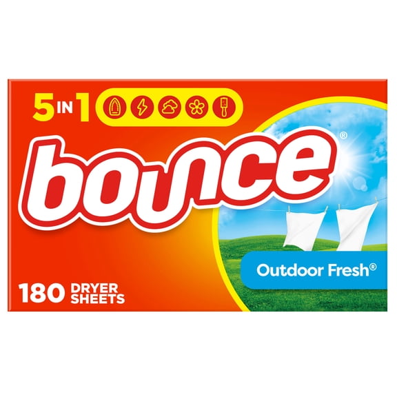 Bounce Dryer Sheets, Outdoor Fresh Scent, 180 Count