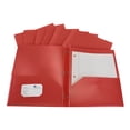 thumbnail image 3 of School Smart 2-Pocket Poly Folders with Fasteners, Red, pack of 25, 3 of 9