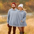 thumbnail image 4 of GOOHOCHY Sudadera con capucha a juego para dos personas, sudadera con capucha extragrande para parejas, sudadera con capucha lisa unisex, 4 of 8