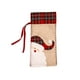 thumbnail image 1 of Inteprter Ropa de botella de vino de Navidad de rejilla roja, funda de cerveza con cordón, de comedor, funda de botella de vino de Navidad, Kits de decoración para fiestas Papá Noel, 1 of 6