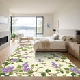 thumbnail image 3 of ODIKA 4'x6' Machine Washable Non-Slip Area Rug, Watercolor Purple High Traffic Rug, Ivory, 1047865, 3 of 7