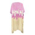 thumbnail image 2 of HELLHERO Polyester Bathing Suit Cover Up for Beach Short Sleeve Free Size Long Kimono Swimsuit Cover Up Ice Cream Print, 2 of 6