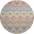 thumbnail image 2 of Addison Rugs Mayfield Washable Transitional Tribal, Boho Purple Round Rug, 8' x 8', 2 of 5