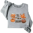 thumbnail image 4 of Byworldtasic Womens Oversized TopsWomen Tis The Season Pumpkin Football Long Sleeve Tops Thanksgiving Halloween Pullover Sweatshirt, 4 of 4