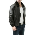 thumbnail image 4 of Landing Leathers Men Navy G-1 Leather Flight Bomber Jacket, 4 of 6