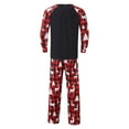 thumbnail image 7 of Family Christmas Pjs Sleepwear Set Letter Print Loungewear Pajamas Long Sleeve Top and Pants for Dad Home Wear Comfort 2 Piece Sets Black XXL, 7 of 7