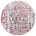 thumbnail image 2 of SAFAVIEH Bristol Maisy Abstract Polyester Area Rug, Pink/Multi, 7' x 7' Round, 2 of 8