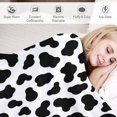thumbnail image 4 of Cute Cow Print Blanket Soft Cozy Lightweight Gifts Blanket for Kids Adults, Animal Skin Plush Flannel Throw Blanket for Sofa Couch Bed Decor Black White W40 xL50, 4 of 6