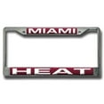 thumbnail image 1 of Miami Heat Laser Cut Chrome License Plate Frame, 1 of 3