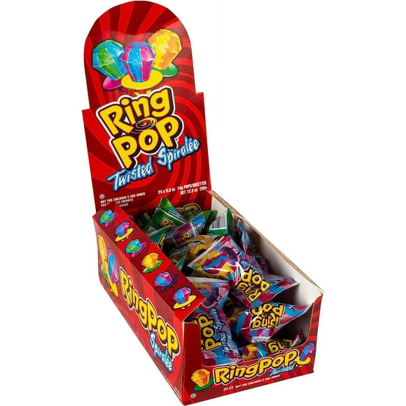 Bazooka Candy Brands - 24 Bulk Twist Lollipops Individually Wrapped - Fun Candy for Birthdays and Parties - Assortment of 24