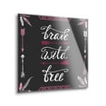 thumbnail image 2 of Brave Wild Free Pink Arrows Feathers 12 x 12 Glass Wall Hanging Sign, 2 of 4