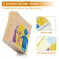 thumbnail image 4 of Children Doodle Family Thick U Shape Acrylic Napkin Holder Non Slip Space Saving for Kitchen, 4 of 9