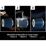 Cold Air Intake System with Heat Shield Kit + Filter Combo Blue Compatible For 16-24 Chevy Camaro 3.6L V6