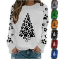 thumbnail image 4 of Cute Crew Neck Sweatshirts for Women Spring Fall Fashion Long Sleeve Graphic Print Pullover Tops Casual Workout Shirts(Wine,XL), 4 of 4