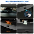 thumbnail image 6 of Car Trunk Cargo Cover Luggage Shade Shield Fit For 2020 2021 2022 Tesla Model Y, 6 of 6