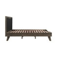 thumbnail image 6 of Armen Living Astoria King Platform Bed Frame in Oak with Black Faux Leather, 6 of 7