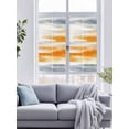 thumbnail image 4 of Non-Adhesive Static Cling Window Tint, Burnt Orange Grey Ombre Window Privacy Film Frosted, Abstract Art Oil Painting Modern Insulated Windows Frosted Films for Living room, 35.4 x 78.7 Inches, 4 of 9