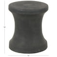 thumbnail image 3 of DecMode 14" x 16" Black Fiberclay Ceramic Outdoor Accent Table, 1-Piece, 3 of 12