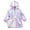 Purple, variant on AUNVITO 2025 Trendy Children's Spring Long Sleeved Hooded Elastic Waist With Velvet Coat Colorful Cool Zipper Jacket Top