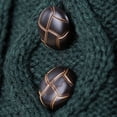 thumbnail image 5 of QUOTAY Fashion Turn Down Knitted Leg Warmers with Buttons for Autumn Winter Cozy Socks Thermal Ankle Sock Soft Yarn Textured Boot Toppers Dark Green，15cm, 5 of 8