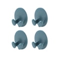 thumbnail image 1 of KAKOWELY Adhesive Plug Holder 4 Pcs Adhesive Hook Oval Socket Cable Hook Multifunctional Adhesive Plug Holder Cord Organizer Storage Rack Key Hanger (Blue), 1 of 4