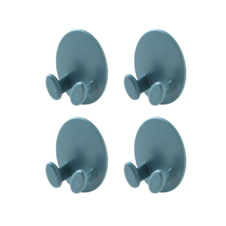 

NUOLUX 4 Pcs Adhesive Hook Oval Socket Cable Hook Multifunctional Adhesive Plug Holder Cord Organizer Storage Rack Key Hanger (Blue)