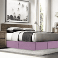 thumbnail image 2 of 14" Tailored Pleated Bed Skirt Dust Ruffle, Queen, Lavender Dream, by Clara Clark, 2 of 4