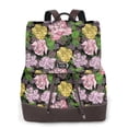 thumbnail image 1 of Disketp Colorful Roses Mochila de Cuero para Mujer, Bolso de Espalda Antirrobo con Estilo para Viaje, Trabajo y Uso Diario, 1 of 4